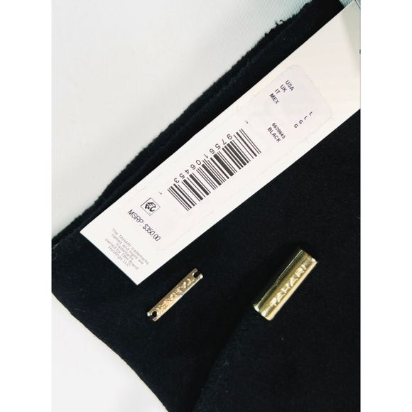 NWT Tahari Womans Coats Wool Blend Black Shawl Collar Wrap Coat with Belt Size L - Picture 5 of 8